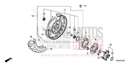 ROUE ARRIERE VT750C4 de 2004
